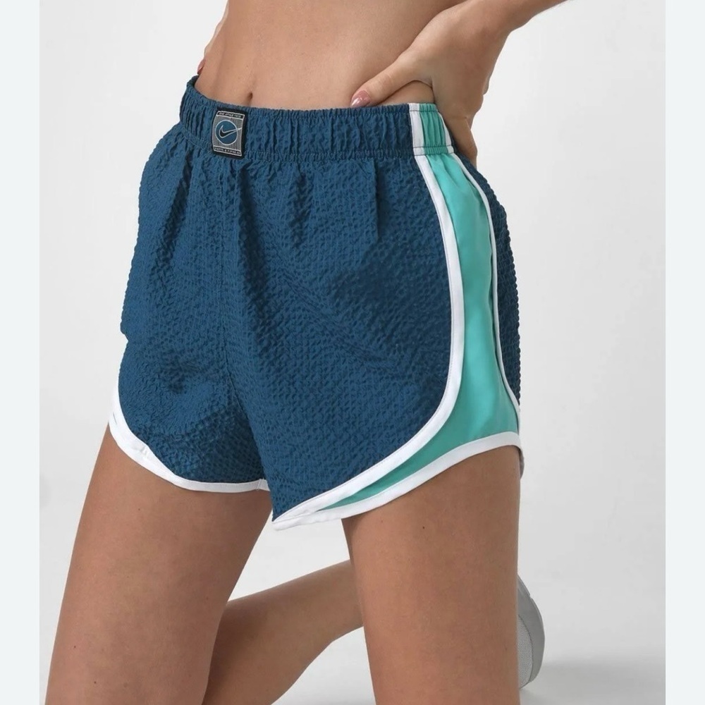 Nike Women's Shorts Nike Blue And Teal Running Athletic Shorts - Picture 4 of 13